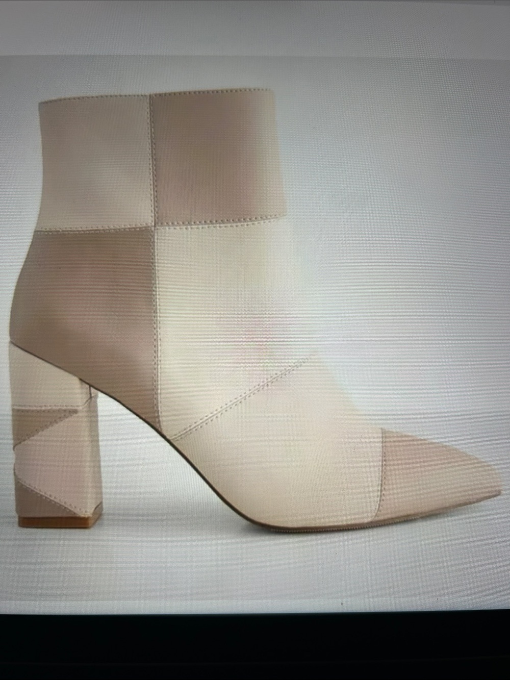 Women's Madden Girl Flex Ankle Boot, Nude Multi Patchwork